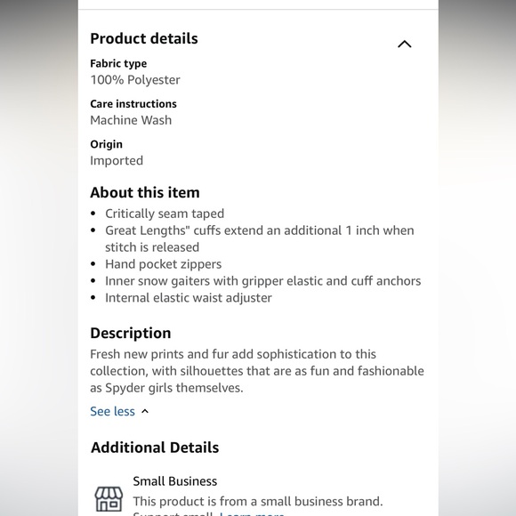 Kids Spyder Ski Pants Size 8, excellent condition. Super cute and stylish. - Picture 15 of 15